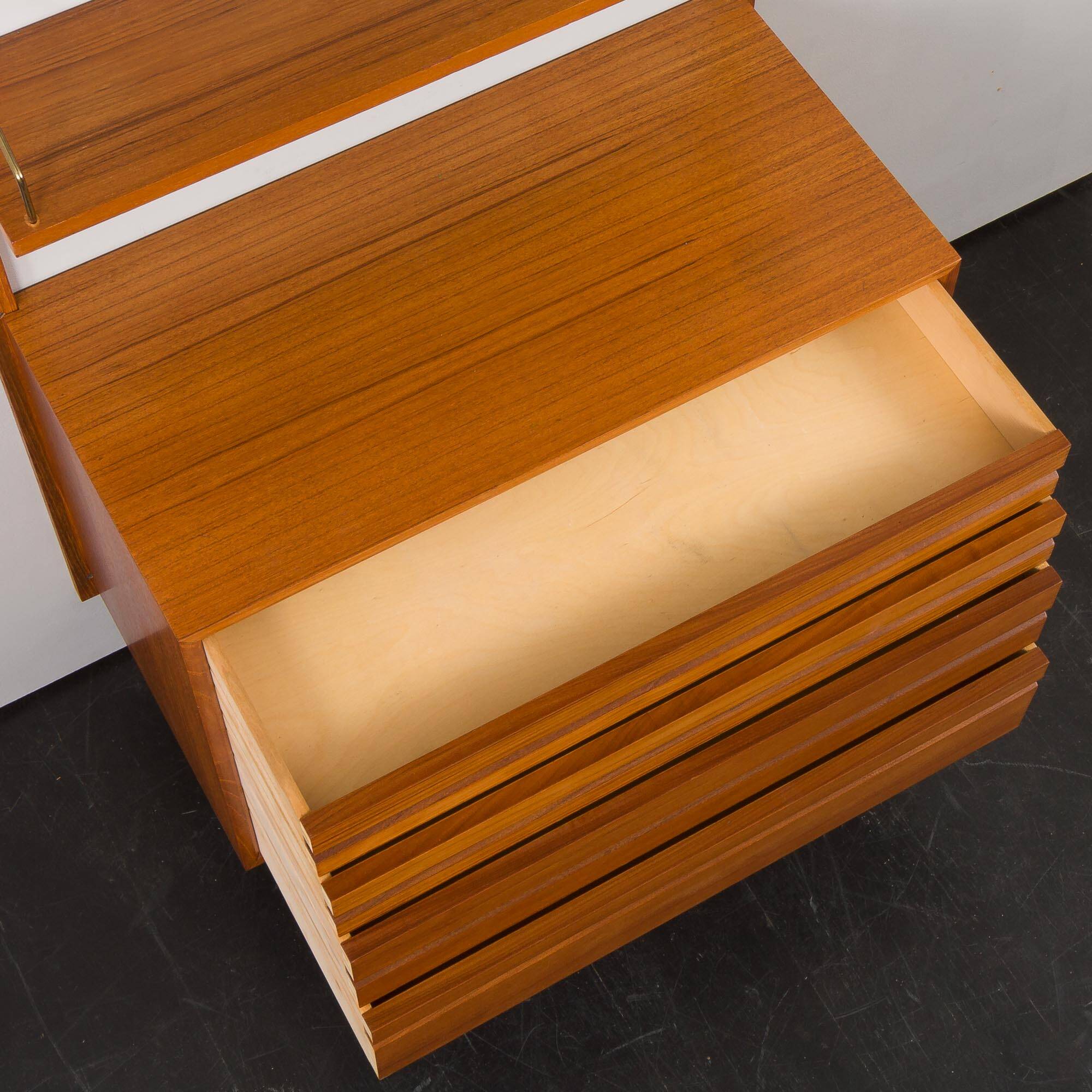 Teak wall unit by Poul Cadovius for Cado, Denmark, 1960