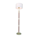 Lampadaire design scandinave teck et laiton
