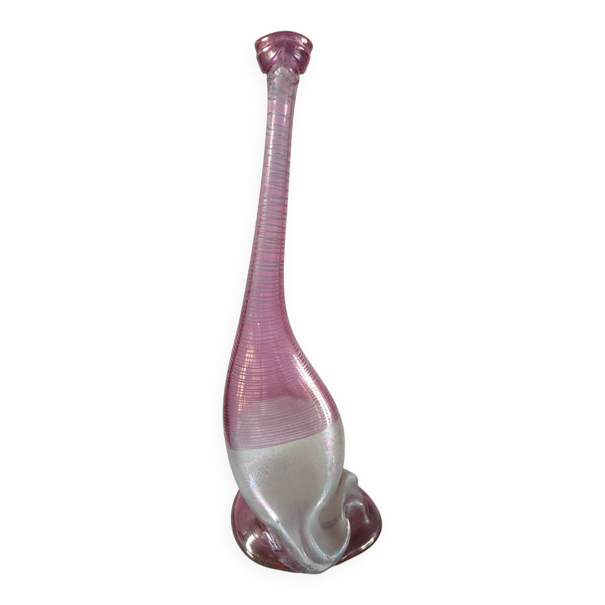 Heiner Dusterhaus Vase for Vera Walther Cobra German Art Glass Signed