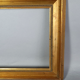 Frame inverted edges and beaded gilded wood 46x36 foliage 35x26 cm SB