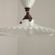 French Counter Balance Ceiling Light White Porcelain & Opaline Glass Shade
