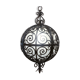Suspension ronde en fer forgé avec sphère intérieure en verre, c.1930