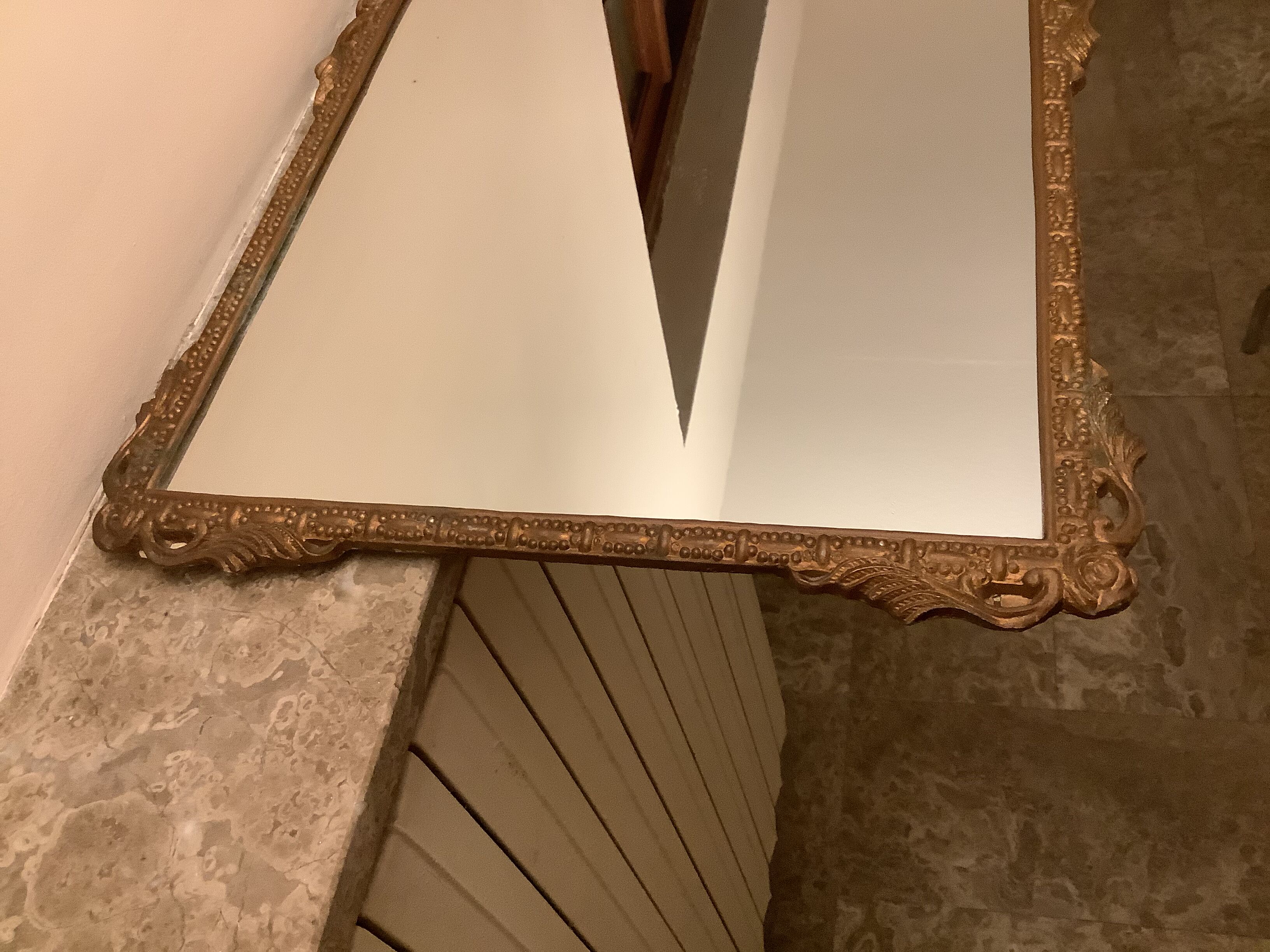 Old metal mirror 68x36cm