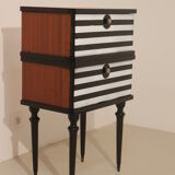 Pair of bedside table restyled swing door year 60