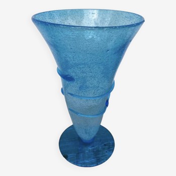 Vase en verre bullé style Biot