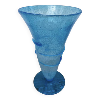 Vase en verre bullé style Biot