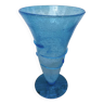 Biot style bubbled glass vase