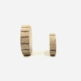 Travertine figures porcupine and fish, Fratelli Mannelli, Italy 1970s