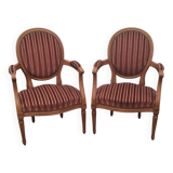2 fauteuil style Louis XVI