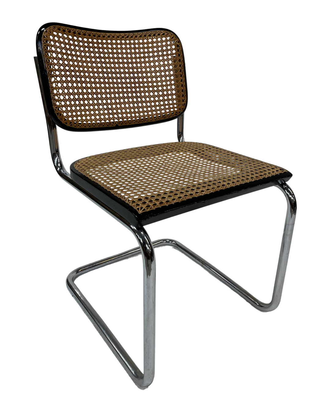 Cesca design chair b32 model in black and chrome