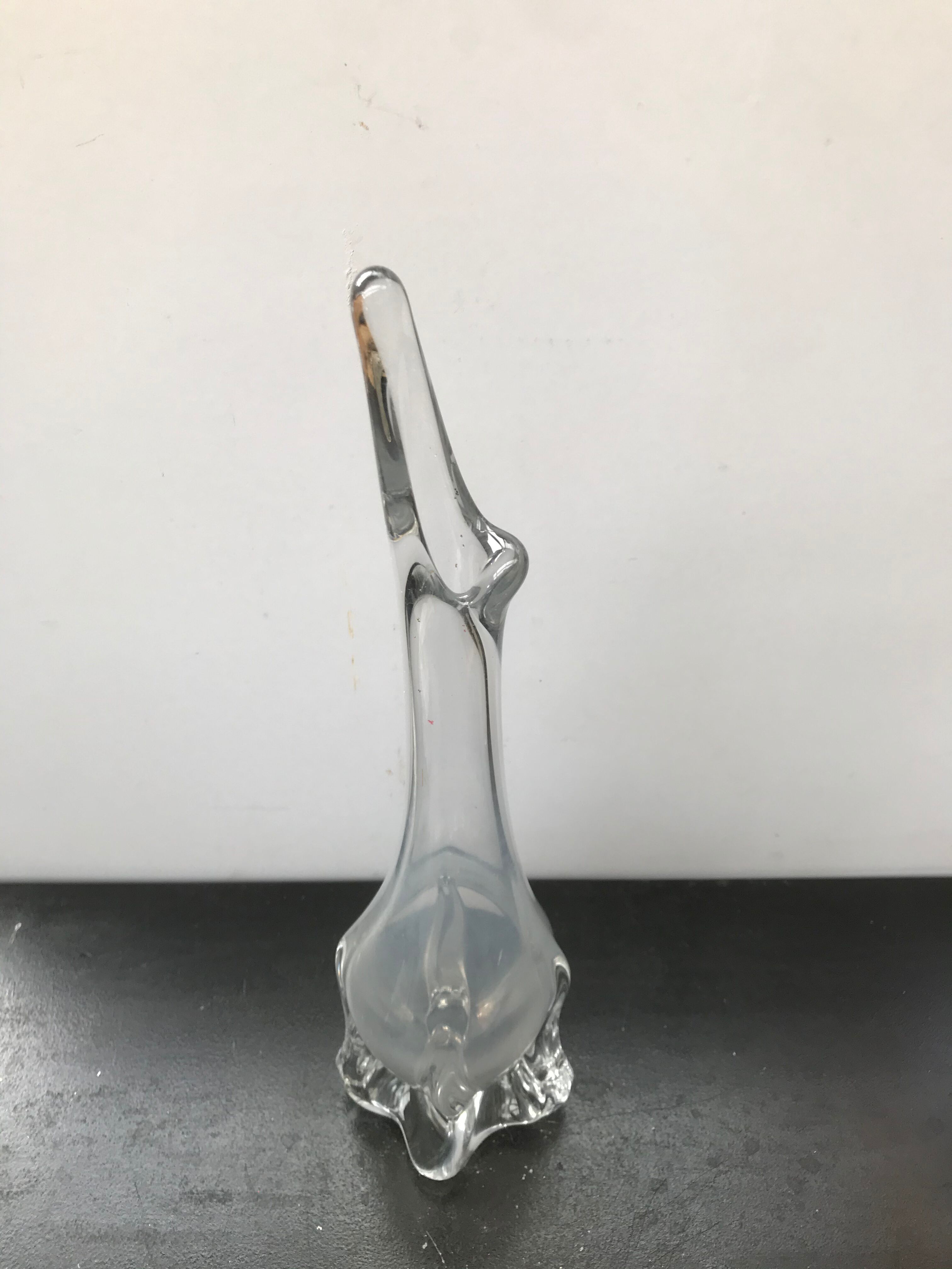 Former vase soliflore cristal de Vannes vintage