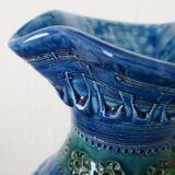 Bitossi Blue and Green Pitcher 26 cm Italy