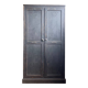 Old wooden locker with black patina