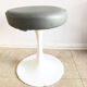 Tabouret tulipe vintage gris 1970