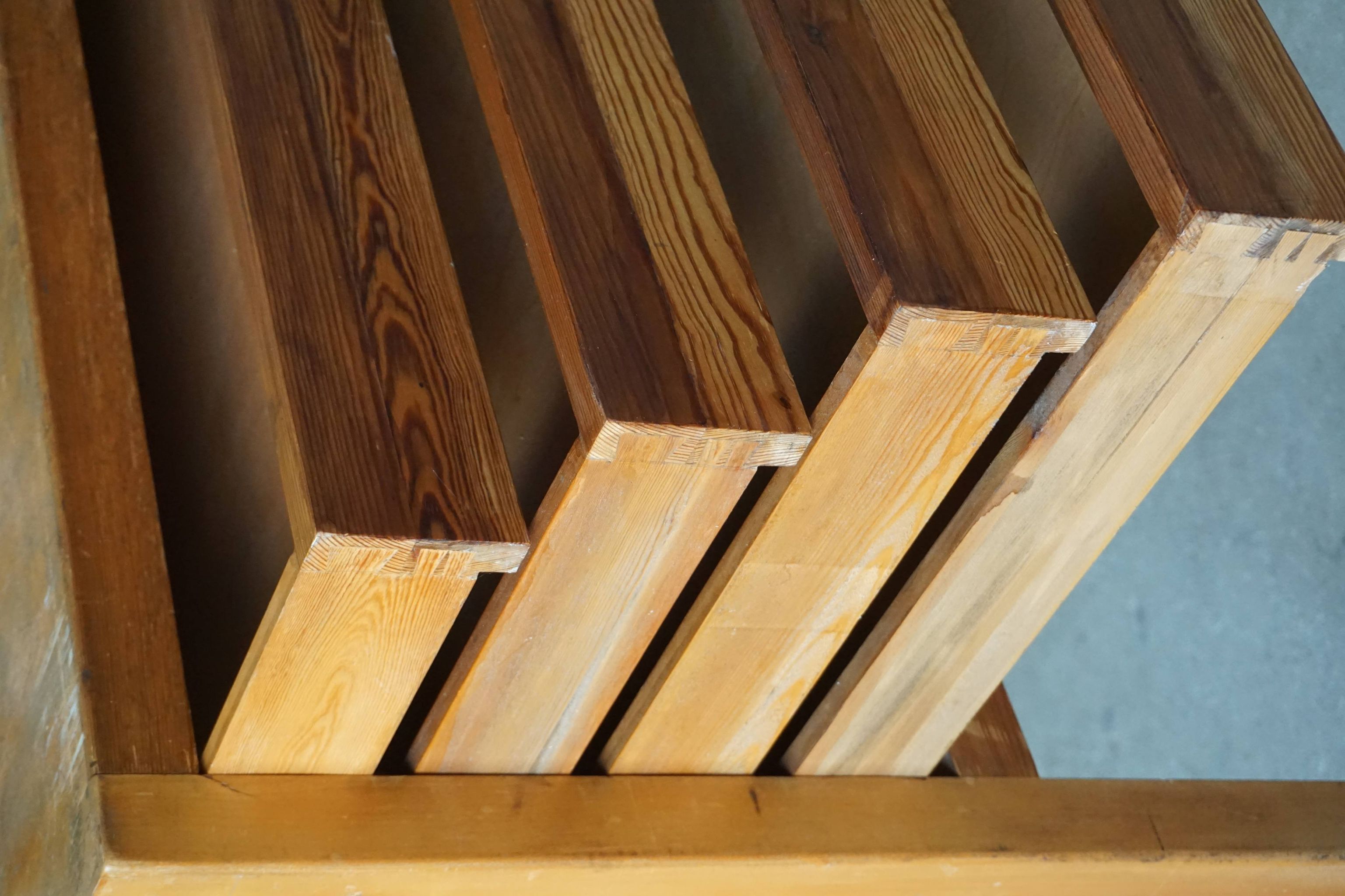 Mid Century Large Danish Drawing Cabinet, Made in Pine and Beech, 1960s