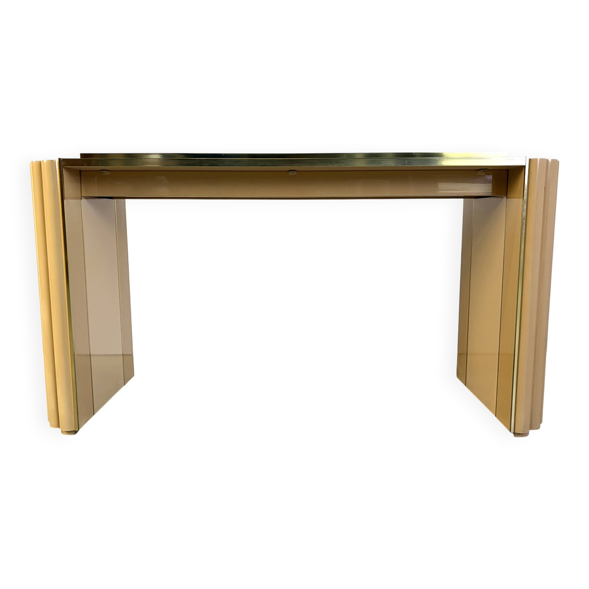 Lacquer console by Alain Delon for Maison Jansen, 1970s