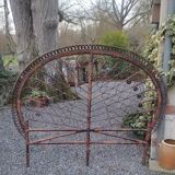 Vintage rattan Peacock headboard