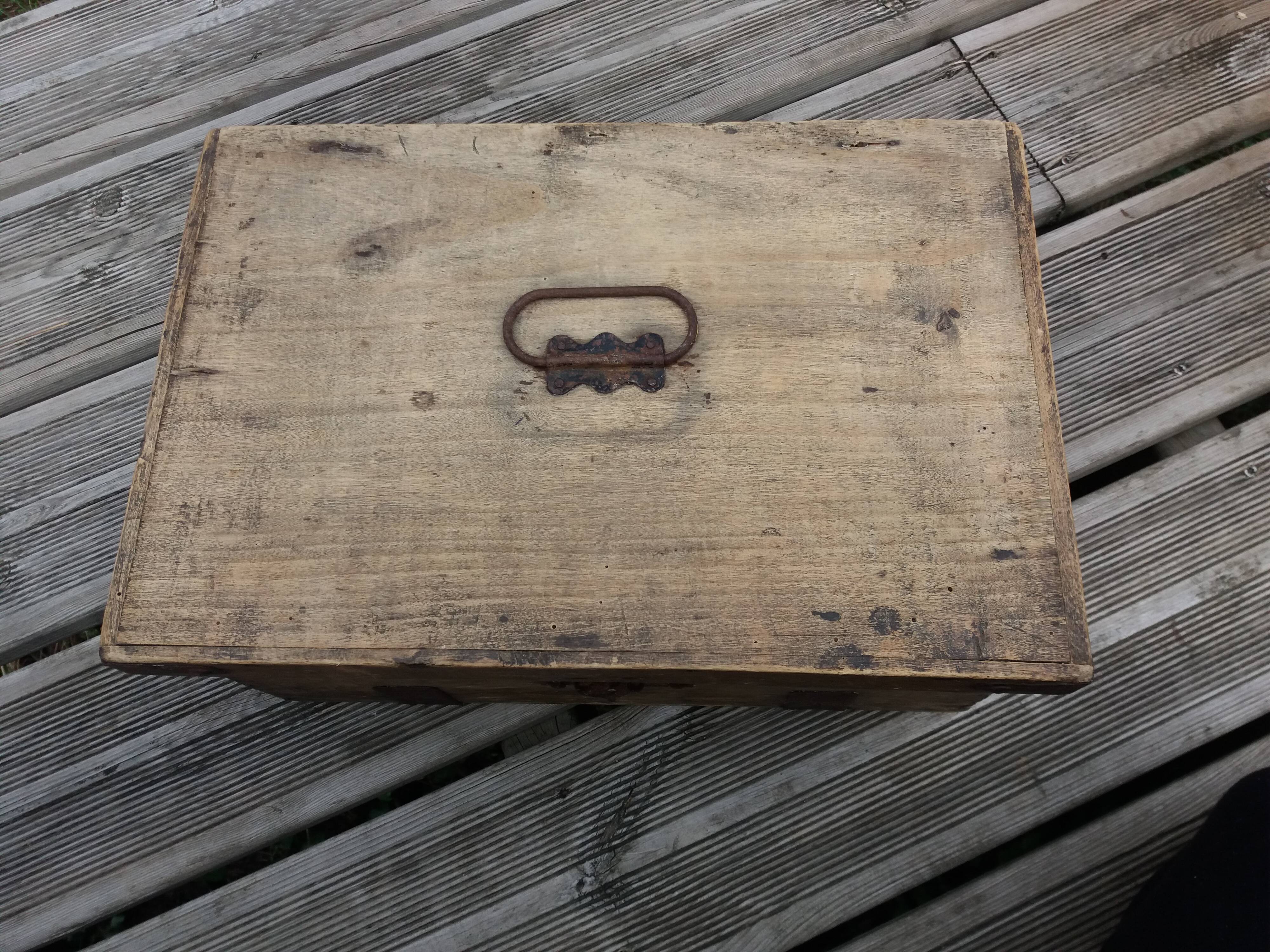 Old wooden box chest