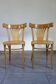 Pair of Thonet-inspired bistro chairs in light beech