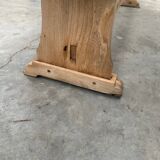 Ancien banc en orme massif