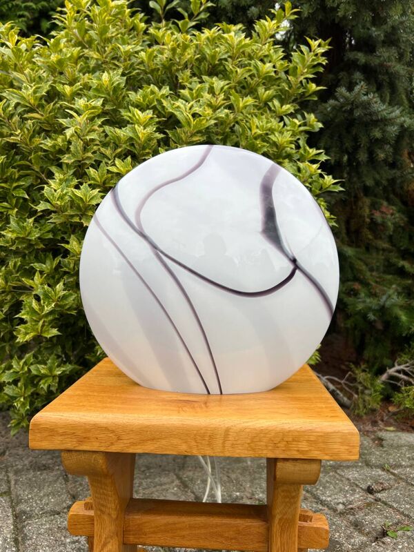 Lampe de table en verre Zebra Swirl par Zijlstra Tiel, Pays-Bas 1990