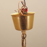 Lustre en laiton, design danois, années 1970, production : Danemark