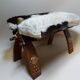 Bedouin Camel Saddle & Hide Stool Ottoman 1970s