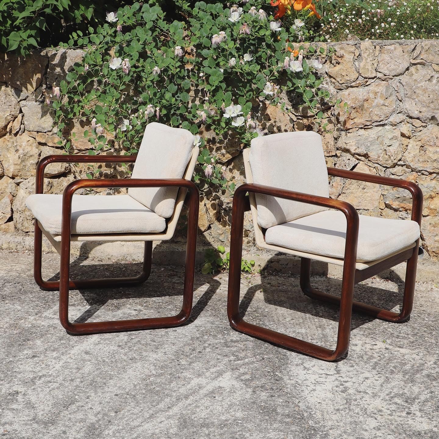 Pair of hombre model armchairs by Burkhard Vogtherr for Rosenthal, 1970