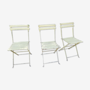 3 chaises pliantes de jardin