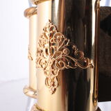 Hollywood regency coffee table with plexiglas side table, 1970 italy