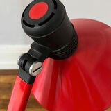 Vintage industrial desk lamp metal red and black 70s 80s