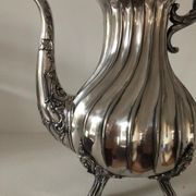 Silver-plated coffee pot and sugar bowl