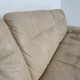 Old 3-seater beige leather sofa designed by Carl Larsson De Sede, vintage 80s