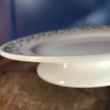 Ancien plat sur pied / compotier en porcelaine moulin des loups