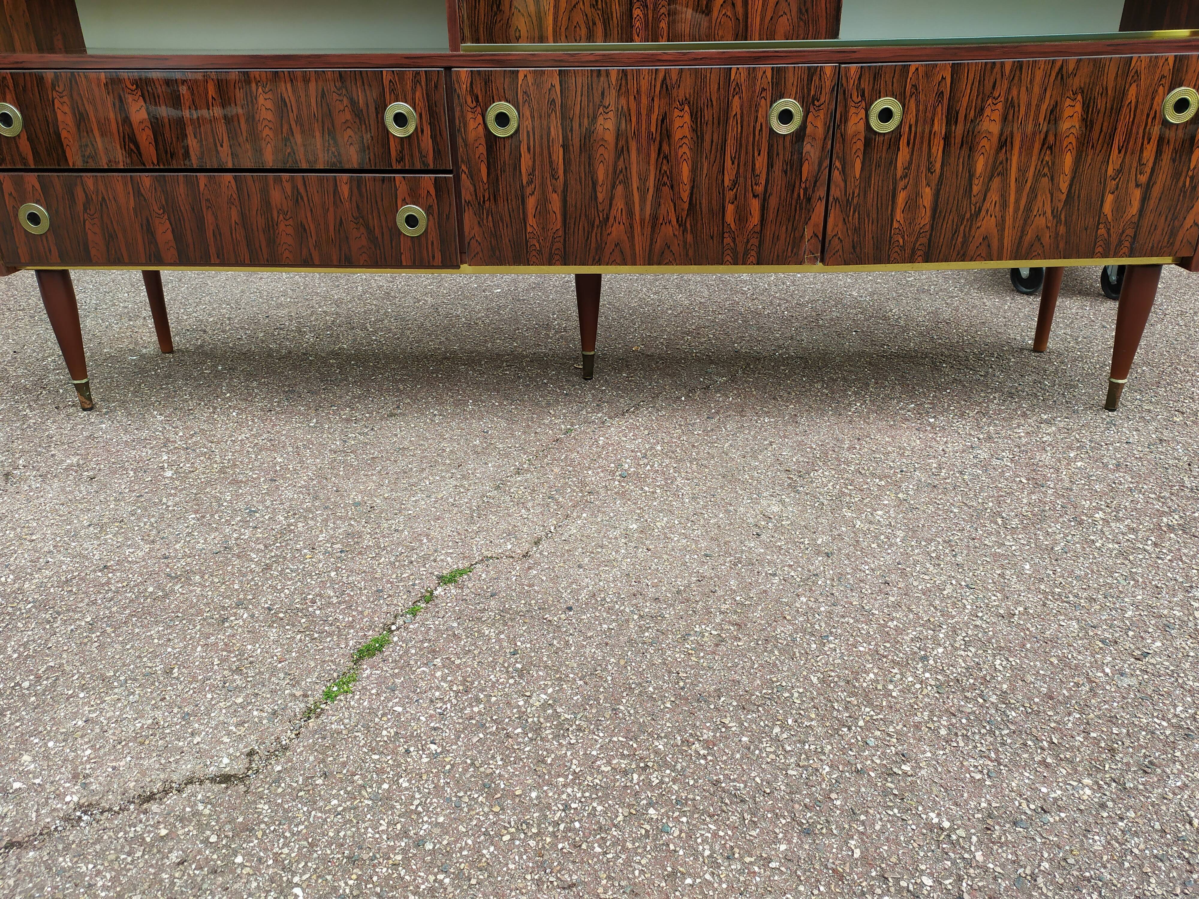 Danish rosewood buffet showcase bar - 1970