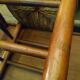 Pair of beech stools with straw seats