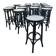 Lot de 18 tabourets de bar