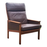 Leather Lounge Chair By Illum Wikkelsø For Eilersen, 1960s