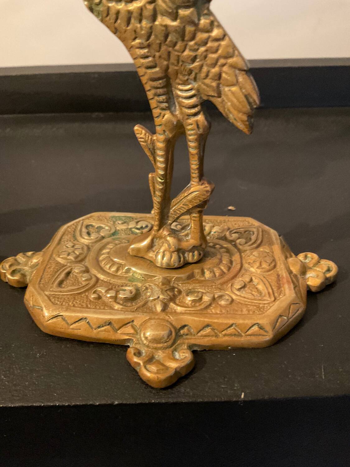 Pair of old bronze candlesticks