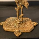 Paire d’anciens bougeoirs en bronze