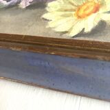 Framed old watercolor flowers M Réginal