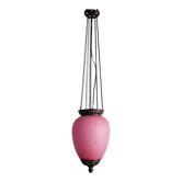 Lanterne Antique en Verre Taillé à la Main et Laiton, Autriche vers 1850