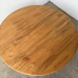 Round modernist coffee table, elm, 1950s.