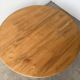 Table basse moderniste ronde en orme, années 50