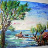 Huile sur toile signée EMC