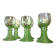 Set of 6 Alsatian crystal stem glasses in ouraline – Röme style