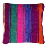 Vintage turkish kilim cushion cover , 40 x 40 cm