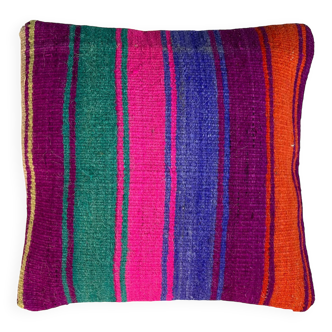 Housse de coussin kilim turc vintage, 40 x 40 cm