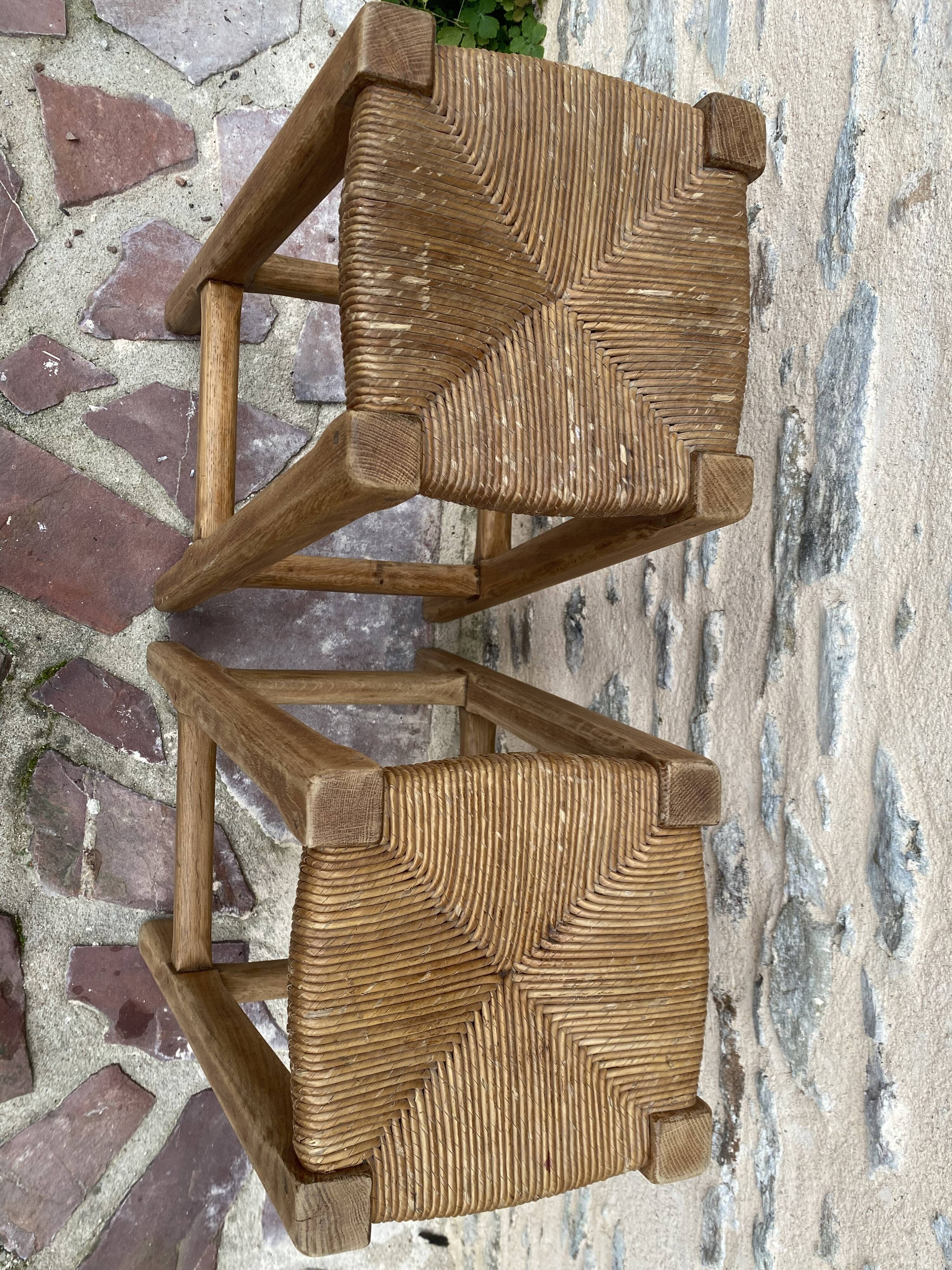 Straw oak stool (individually)