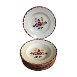 Series of 8 soup plates